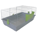 AquosPlast Kawia 80 Przestronna Klatka Dla Kawii Świnki Morskiej 78x46x35,5cm + PAŚNIK Szaro-Zielona