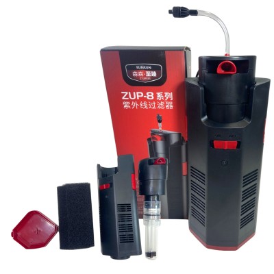 SunSun ZUP-809 Filtr Wewnętrzny NAROŻNY 700l/h z Wbudowaną Lampą UV-C 9W