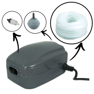 Zestaw Napowietrzający SunSun YT-301 pompka powietrza 90l/h Do Akwarium 30-150l