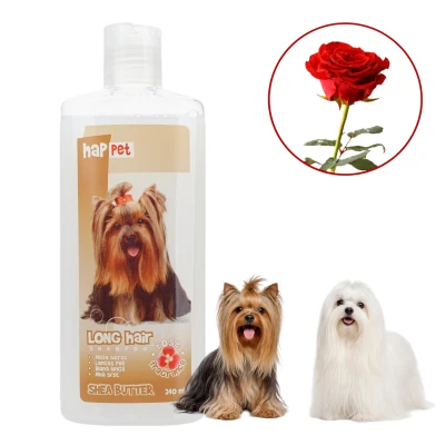 Happet Szampon dla Psów Długowłosych 240 ml Zapach RÓŻ