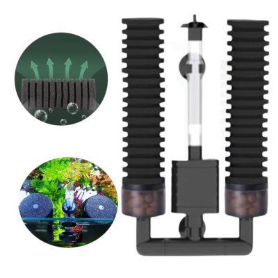 Filtr Gąbkowy Do Akwarium JF-120B z pompą 350l/h z Pojemnikami na Wkłady Biologiczne