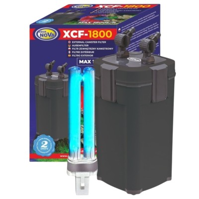 Aqua Nova XCF-1800 Filtr Kubełkowy Profesjonalny I Wydajny Z Lampą UV 9W – Do 500L