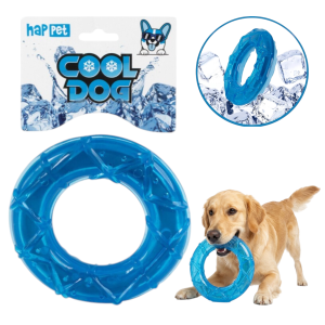 Happet Zabawka dla Psa Psów Chłodząca RING do Gryzienia Niebieski