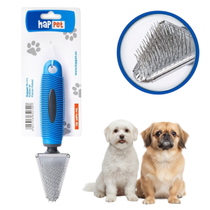 Happet Zgrzebło Trójkąne Precyzyjna Szczotka dla Psa Kota 18,5x4,5cm GS39