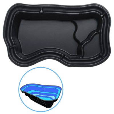 Pontec PE 1000 Niecka Stawu Forma do Oczka Wodnego 1000l 240x140cm