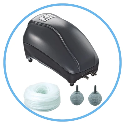 Pontec PondoAir Set 200 l/h 4W Kompletny Zestaw Napowietrzający do Oczka Wodnego Wężyki Kamienie