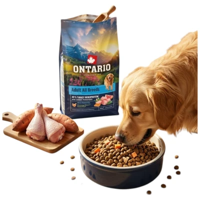 ONTARIO ADULT ALL BREADS MONO TURKEY&amp;POTATOES 12KG Karma Monoproteinowa dla Dorosłych Psów Wszystkich Ras z Indykiem i Słodkim Ziemniakiem