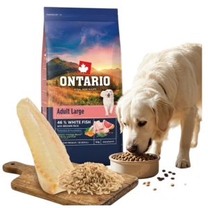 ONTARIO ADULT LARGE FISH&BROWN RICE 12KG Karma dla Dorosłych Psów Dużych Ras z Białą Rybą i Ryżem Brązowym 