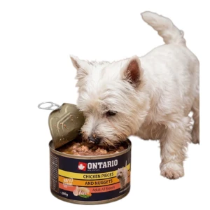 ONTARIO KARMA MOKRA DLA PSA KAWAŁKI KURCZAKA I NUGETSY 200g