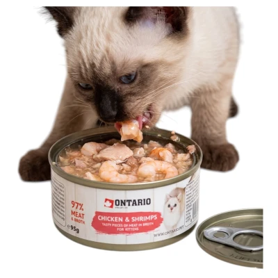 Ontario Karma Mokra Chicken Pieces+Shrimp 95g Kurczak z krewetkami