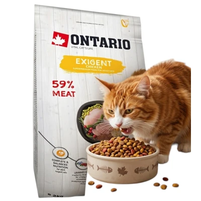 ONTARIO CAT EXIGENT 2KG KARMA DLA KOTÓW WYBREDNYCH