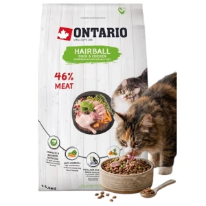 ONTARIO CAT HAIRBALL 6,5KG ODKŁACZAJĄCA KARMA DLA KOTÓW