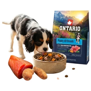 ONTARIO PUPPY ALL BREADS MONO TUNA&POTATOES 2,25KG Karma Monoproteinowa dla Szczeniąt Wszystkich Ras z Tuńczykiem i Słodkim Ziemniakiem