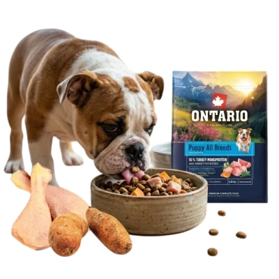 ONTARIO PUPPY ALL BREADS MONO TURKEY&amp;POTATOES 2,25KG Karma Monoproteinowa dla Szczeniąt Wszystkich Ras z Indykiem i Słodkim Ziemniakiem