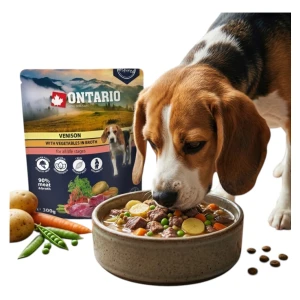 Ontario Karma Mokra dla Psa Saszetka Dziczyzna z Warzywami 300g