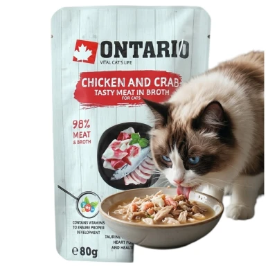 Ontario Karma Mokra Kurczak i Krab w Rosole 80g