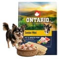 ONTARIO SENIOR MINI FISH&amp;BROWN RICE 2,25KG Karma dla Starszych Psów Małych Ras z Białą Rybą i Ryżem Brązowym