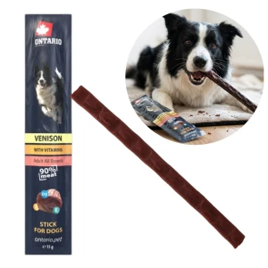ONTARIO Kabanos Przysmak dla Psa Venison Dziczyzna 15g