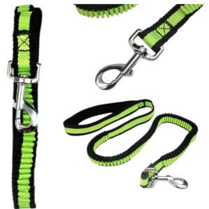 Smycz dla psa L-BUNGEE-YELLOW Rozciągliwa 120-180cm Żółta