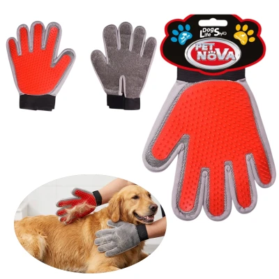 Pet Nova RĘKAWICA Do Wyczesywania Sierści Psa i Kota 2w1