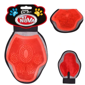 Pet Nova RĘKAWICA Do Wyczesywania Sierści Psa i Kota 3w1 Dwustronna