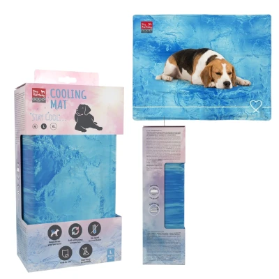 Dog Fantasy Mata Chłodząca Dla Psa Kota Legowisko 90x50cm roz. L NIEBIESKA