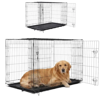 DOG FANTASY Metalowa Klatka Kennelowa 2-drzwiowa dla Psa rozm. L 91X56X63cm