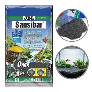 JBL Sansibar Dark Czarne Podłoże Piasek Granitowy do Akwarium 10kg