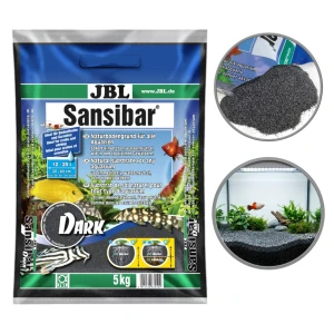 JBL Sansibar Dark Czarne Podłoże Piasek Granitowy do Akwarium 5kg