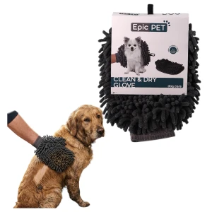 Epic Pet Rękawica Ręcznik do Wycierania Łap i Brzucha po Kąpieli po Spacerze 24x17,5cm