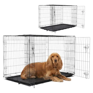 DOG FANTASY Metalowa Klatka Kennelowa 2-drzwiowa dla Psa rozm. M 75X46X53cm