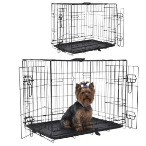 DOG FANTASY Metalowa Klatka Kennelowa 2-drzwiowa dla Psa rozm. S 61X43X49cm