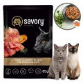 Savory Mokra Karma dla Kotów Kastrowanych POUCH STERILIZED TURKEY&amp;CARROT Indyk z Marchewką Saszetka 85g