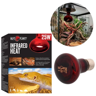 Repti PLANET Infrared Heat Żarówka Do Terrarium 25W