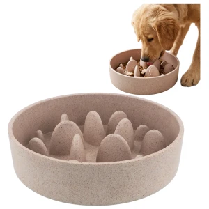 Miska Silikonowa Mata Dla Psa Anti-Chew Ecostyle Beżowa 17CM 750ML Spowalniająca Jedzenie  Antypoślizgowe Nóżki