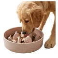 Miska Silikonowa Mata Dla Psa Anti-Chew Ecostyle Beżowa 17CM 750ML Spowalniająca Jedzenie Antypoślizgowe Nóżki