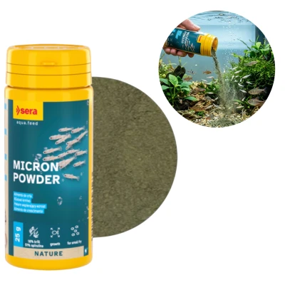 Sera MICRON POWDER 25g Pokarm w Pyle Dla Narybku i Larw Płazów