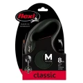 FLEXI Smycz automatyczna NEW CLASSIC linka M 8m do 20kg CZARNA