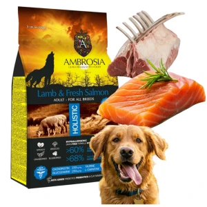 AMBROSIA Adult LAMB Salomon Bezzbożowa Karma dla Psa Jagnięcina z Łososiem 12kg