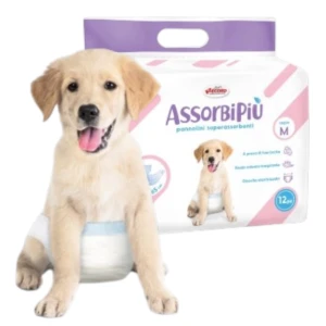 Pieluchy Dla Psa Record Assorb M 12szt Majtki Ochronne Mocne Rzepy