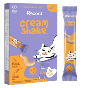 Przysmak Dla Kota Record Cream Shake Kaczka 7x12g Krem Sos Kaczka Płynna
