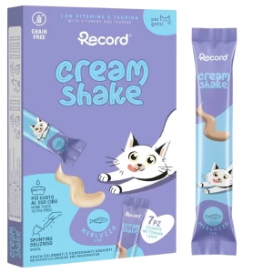 Przysmak Dla Kota Record Cream Shake Dorsz 7x12g Krem Sos Ryba Płynna