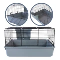MP Bergamo Cavia 60 Klatka Dla Świnki Morskiej, Gryzoni 60x44x34cm Szara ECO