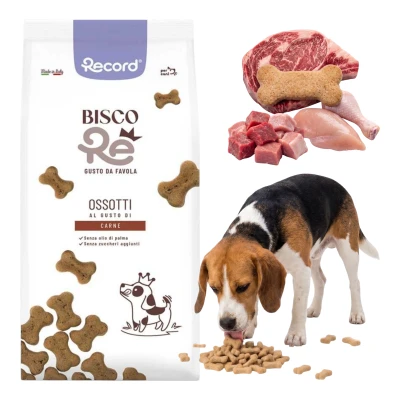 Przysmaki Dla Psa RECORD BISCORE Mięsne Kostki Trenerki Nagrody 1KG Ciastka