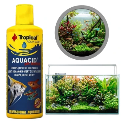 TROPICAL AQUACID pH MINUS 500ml - Obniża pH / KH Wody w Akwarium