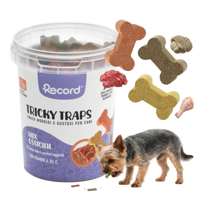 Przysmaki Dla Psa Record Tricky Traps Kostki 300g Treserki Treningowe Małe