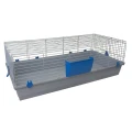AquosPlast Królik 120 Duża i Komfortowa Klatka Dla Królika Świnki Morskiej 120x59x40cm + PAŚNIK Szaro-Niebieska