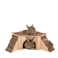 Kerbl Domek Dla Gryzoni Drewniany Świnka Morska Szynszyla Duży Drewno 37CM
