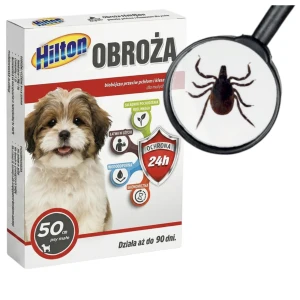 Hilton Obroża Przeciw Pchłom i Kleszczom Dla Psa 50cm 47 Dni Ochrony