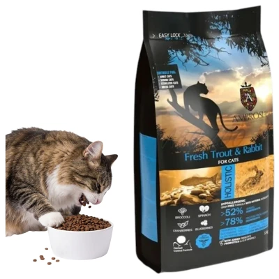 Ambrosia Cat Fresh  Holistyczna Karma Dla Kotów Trout Rabbit 5KG Pstrąg Królik Bezzbożowa